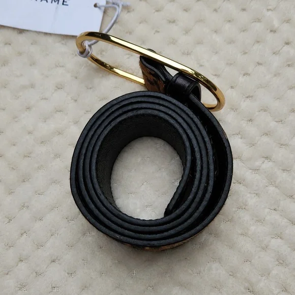 Nwt Frame Denim Le Grand Oval Leather Buckle Belt